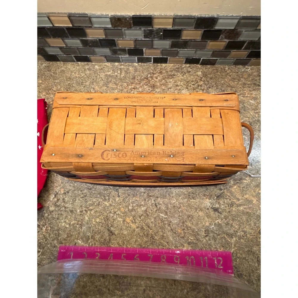 Longaberger Basket 1993 Crisco American Celebration Patriotic Liner Stars Stripe